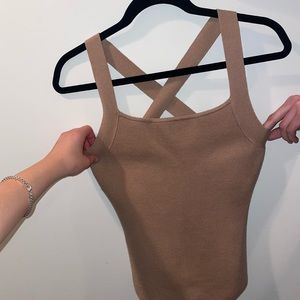 Abercrombie Knit Thong Bodysuit Cross back